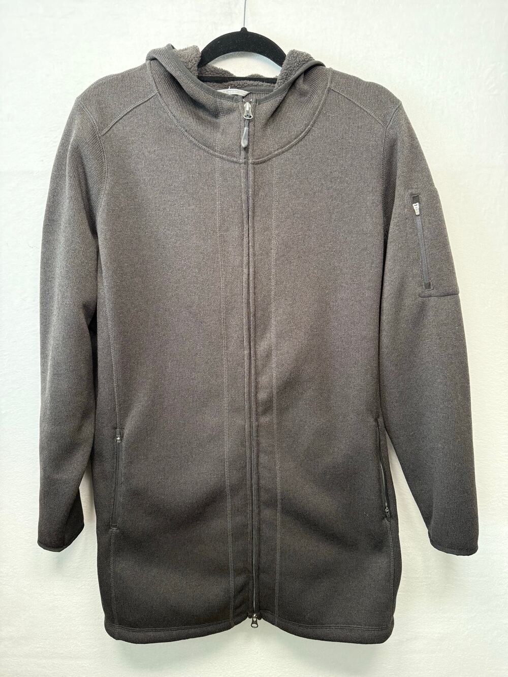 L.L. Bean Women's Sweater Fleece Coat, Black, Size 1X Plus